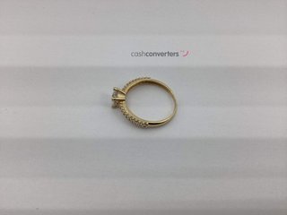 anillo oro 18k con piedra con circonita