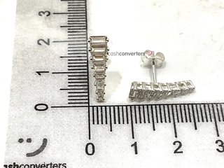 pendientes plata 925mm con piedra con circonita