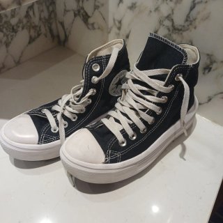Converse plataforma negras