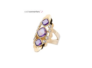 anillo oro 18k con piedra con circonita