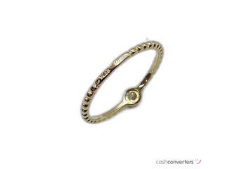 anillo oro 18k con piedra con circonita