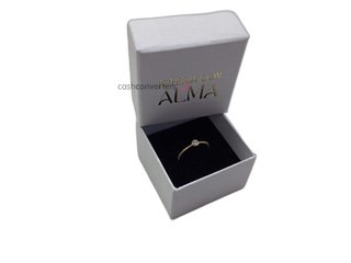 anillo oro 18k con piedra con circonita