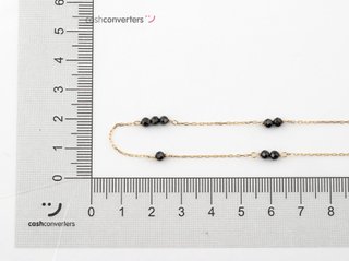 collar oro 18k con piedra con cuarzo 22cm