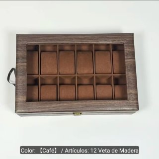 Caja para 12 Relojes con Ventana Transparente