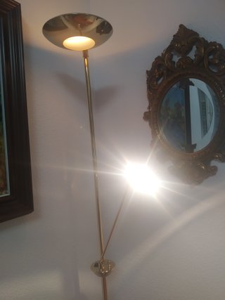 Lámpara pie vintage dorada