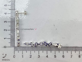 pendientes plata 925mm con piedra con circonita