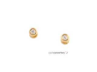 pendientes oro 18k con piedra con circonita