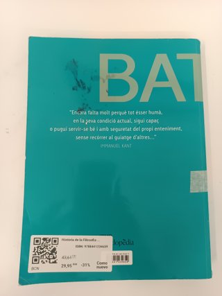 Història de la Filosofia 2n Batx - 9788441234659 - Como Nue