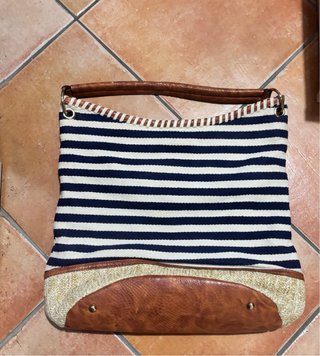 Borsa donna marrone e multicolore