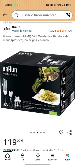 Batidora Braun Multiquick 5 MQ 525