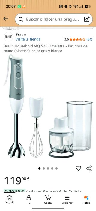 Batidora Braun Multiquick 5 MQ 525