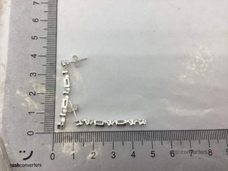 pendientes plata 925mm con piedra con circonita