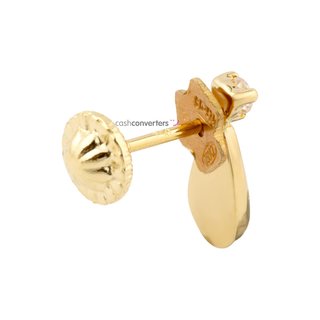 pendientes oro 18k con piedra con circonita