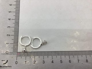 argollas plata 925mm con piedra con circonita