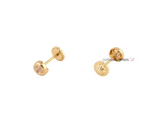 pendientes oro 18k con piedra con circonita