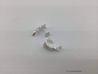 pendientes plata 925mm con piedra con circonita