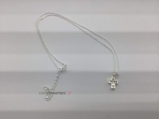 cadena plata 925mm con piedra con circonita 19cm
