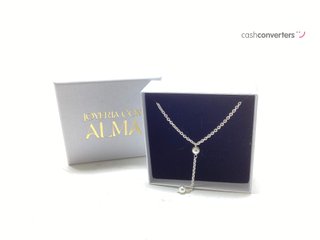 collar plata 925mm con piedra con perla 20 2.5cm