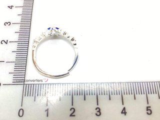 anillo plata 925mm con piedra con circonita