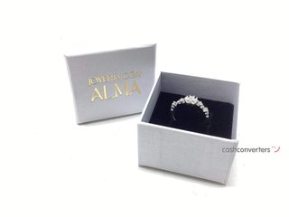 anillo plata 925mm con piedra con circonita