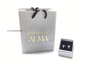 pendientes plata 925mm con piedra con circonita