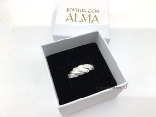 anillo plata 925mm con piedra con circonita