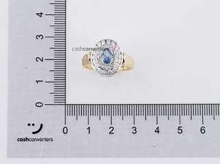 anillo oro 18k con piedra con circonita