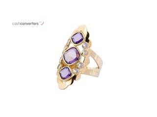 anillo oro 18k con piedra con circonita