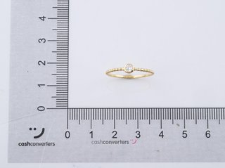 anillo oro 18k con piedra con circonita