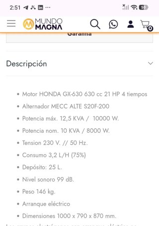 Generador Ayerbe 12500 HONDA Gasolina 230v