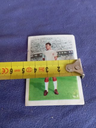 Cromo de fútbol antiguo