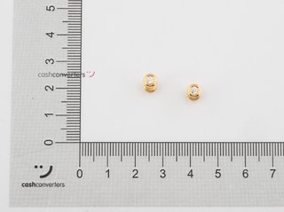pendientes oro 18k con piedra con circonita