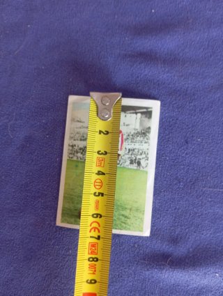 Cromo de fútbol antiguo