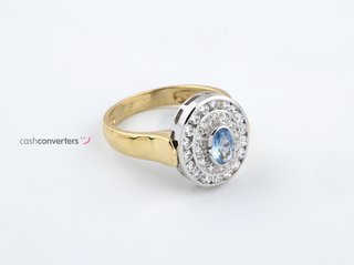 anillo oro 18k con piedra con circonita