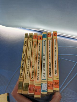 7 libros, Biblioteca básica salvat, nº 2, 10, 15, 19, 35, 53, 60
