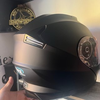 Casco de moto integral negro