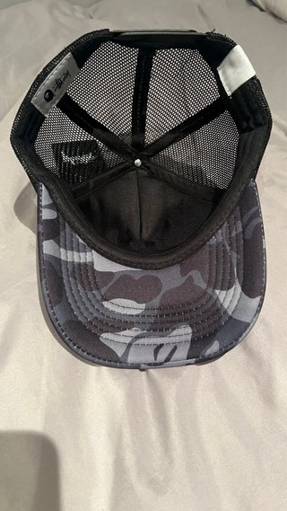 Gorra Stussy x Bape Camuflaje Negra Gris