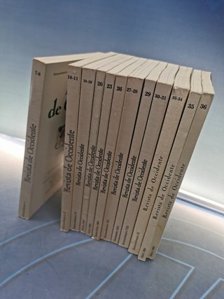 REVISTA DE OCCIDENTE, AÑO I. , 12 tomos, del 7 al 38 (1981-1984)