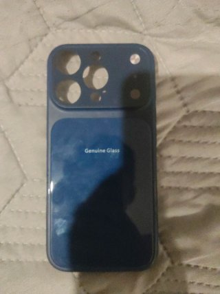 Funda iPhone con protector cámara azul