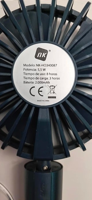 Ventilatore portatile a mano | Ricaricabile