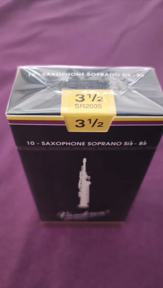Caja cañas saxo soprano Vandoren 3 1/2