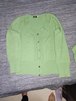 Jersey sin mangas verde mujer