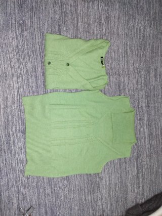 Jersey sin mangas verde mujer