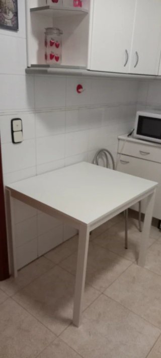 Mesa extensible cocina Ikea VIHALS blanca