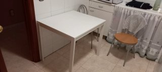 Mesa extensible cocina Ikea VIHALS blanca