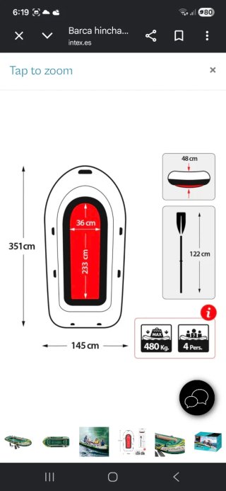 Barca hinchable Intex Seahawk 4
