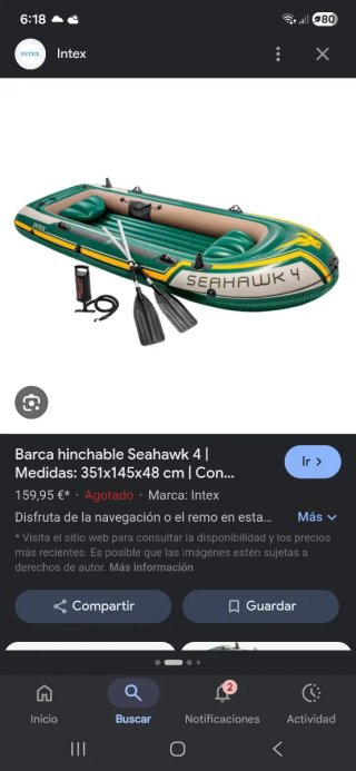 Barca hinchable Intex Seahawk 4