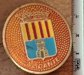 Chapa Alicante Escudo Corona Moto Vespa Antigua