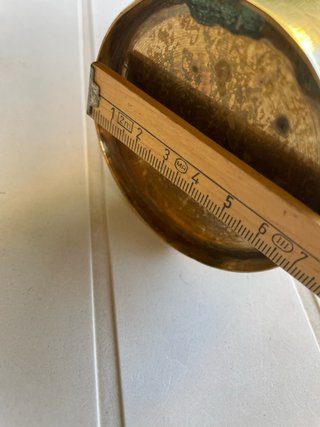 Contenitore per latte vintage in ottone