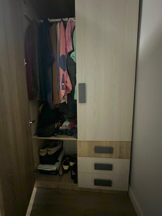 Armario puertas abatibles y 3 cajones